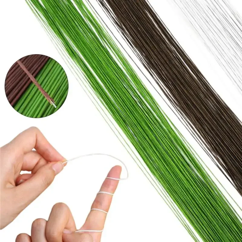 Light Green Floral Wire Stems for Crafting and Flower Arrangements