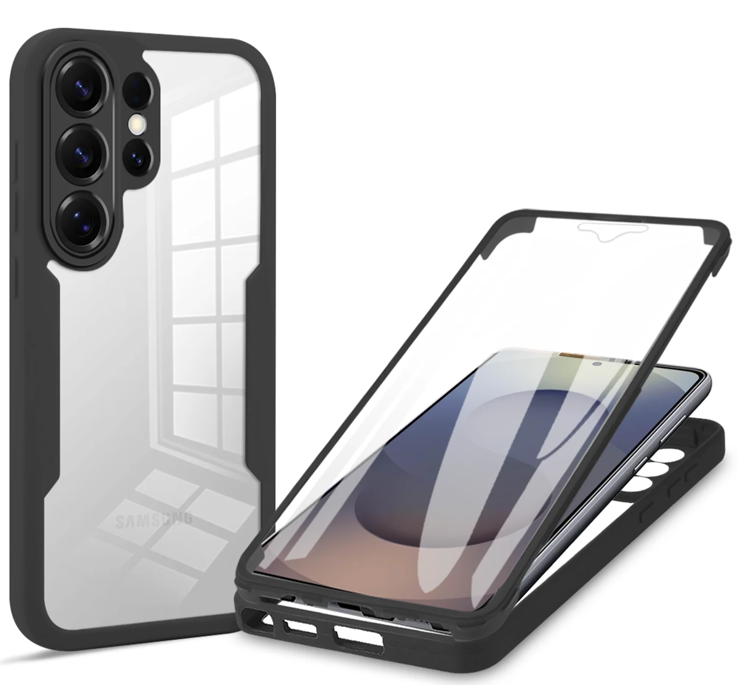 Ultimate Double Layer 360 Protection Case with Clear TPU Soft Film Screen Cover