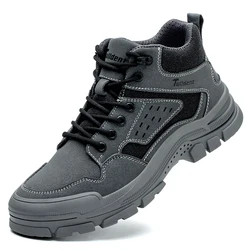 Men's Steel Toe Cap Safety Sneakers - Lightweight, Puncture - Proof, Indestructible Work Shoes - 45 (GRAY)