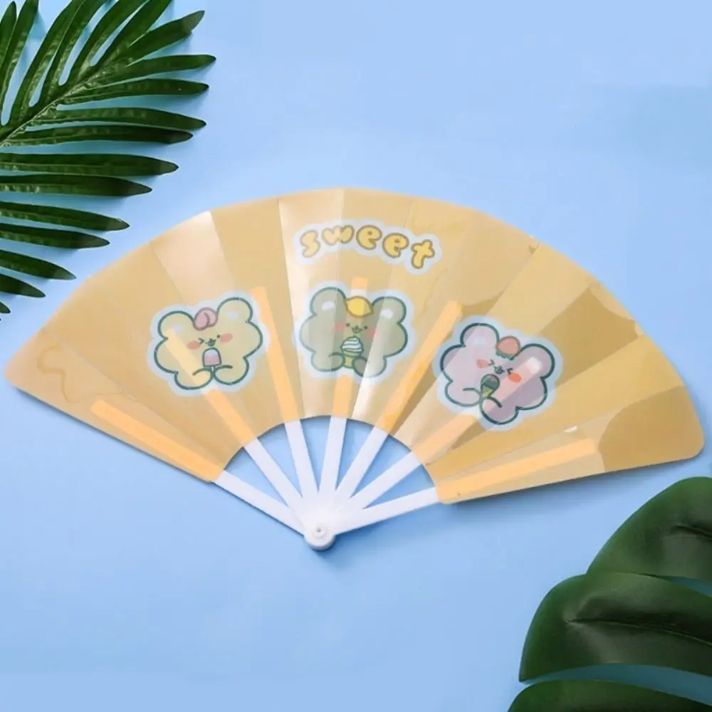 Cute Cartoon Folding Handheld Fan - Home Decoration Accessory