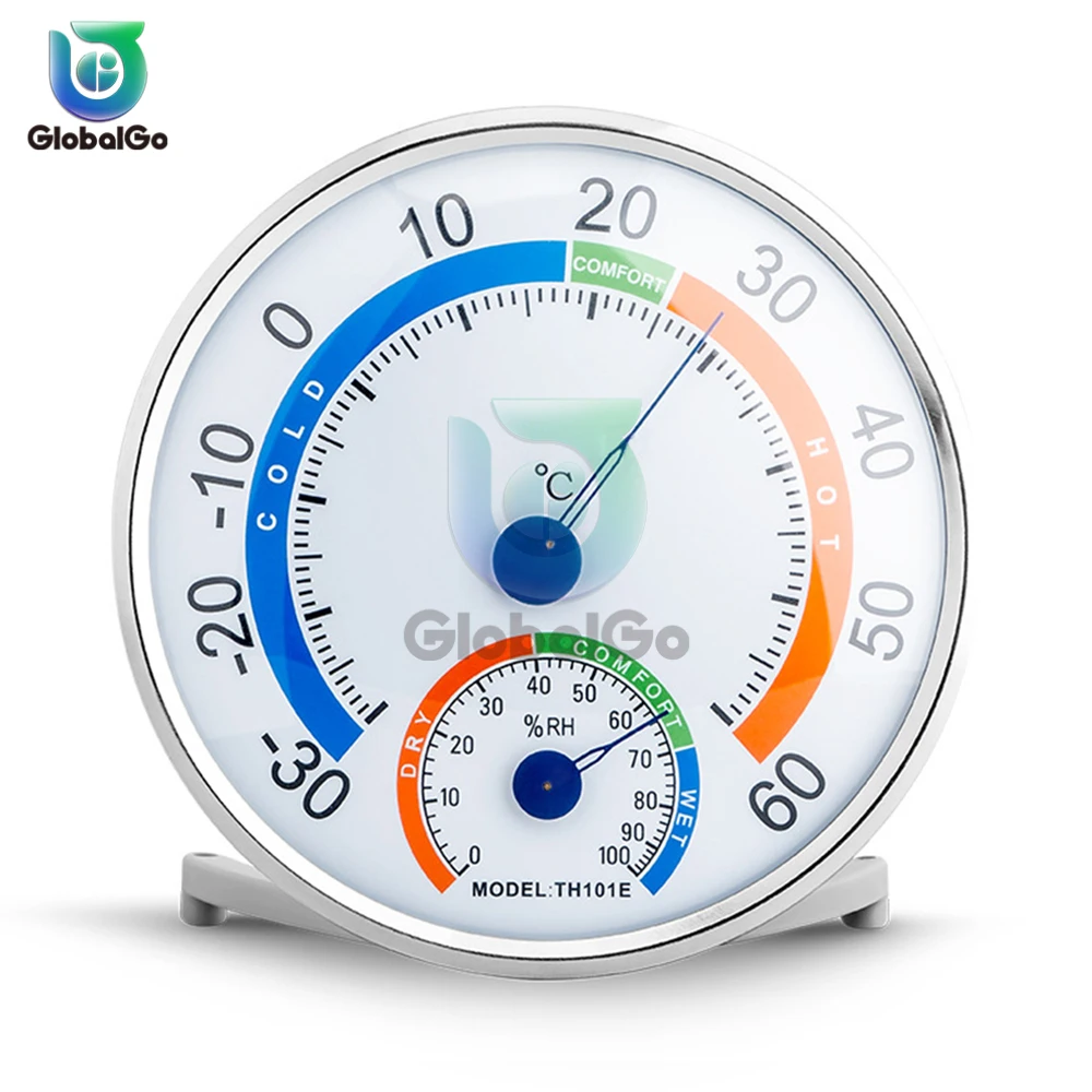 

Household Analog TH101E Thermometer Hygrometer Temperature Humidity Monitor Meter Gauge Instrumentation Quality Construction