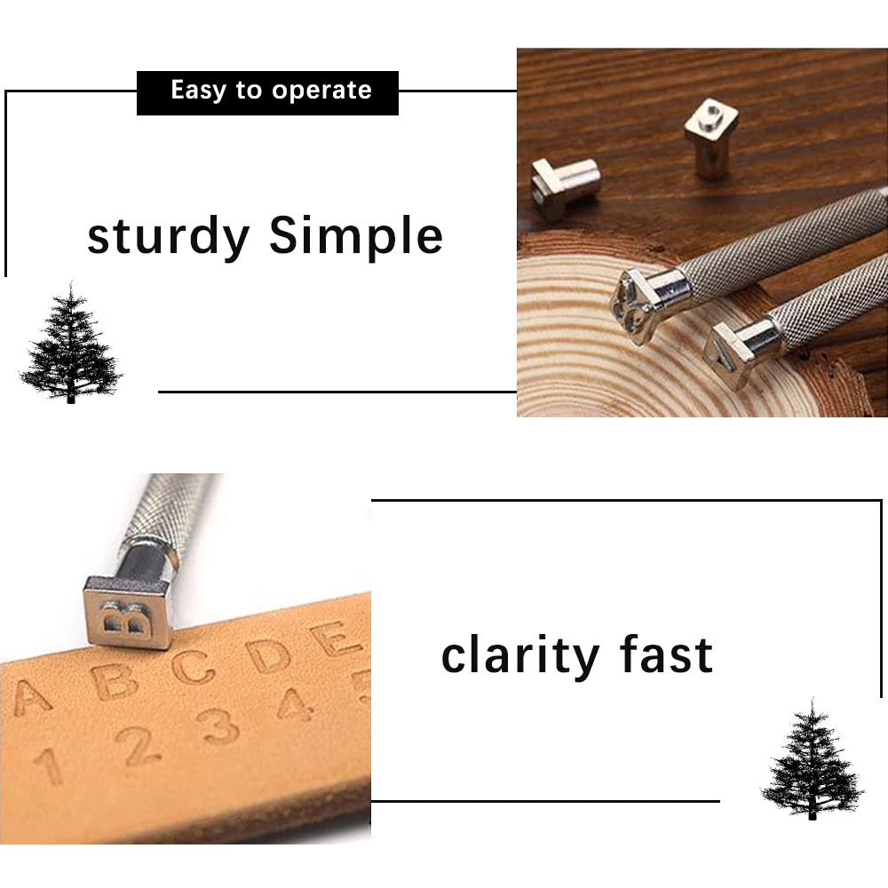 Stamp Punch Set Leather Crafting Tool 33pcs/37pcs 26 Capital Letter +10 Number Alphabet Stamping Kit number letter stamp set leather craft stamps alphabet number stamp set