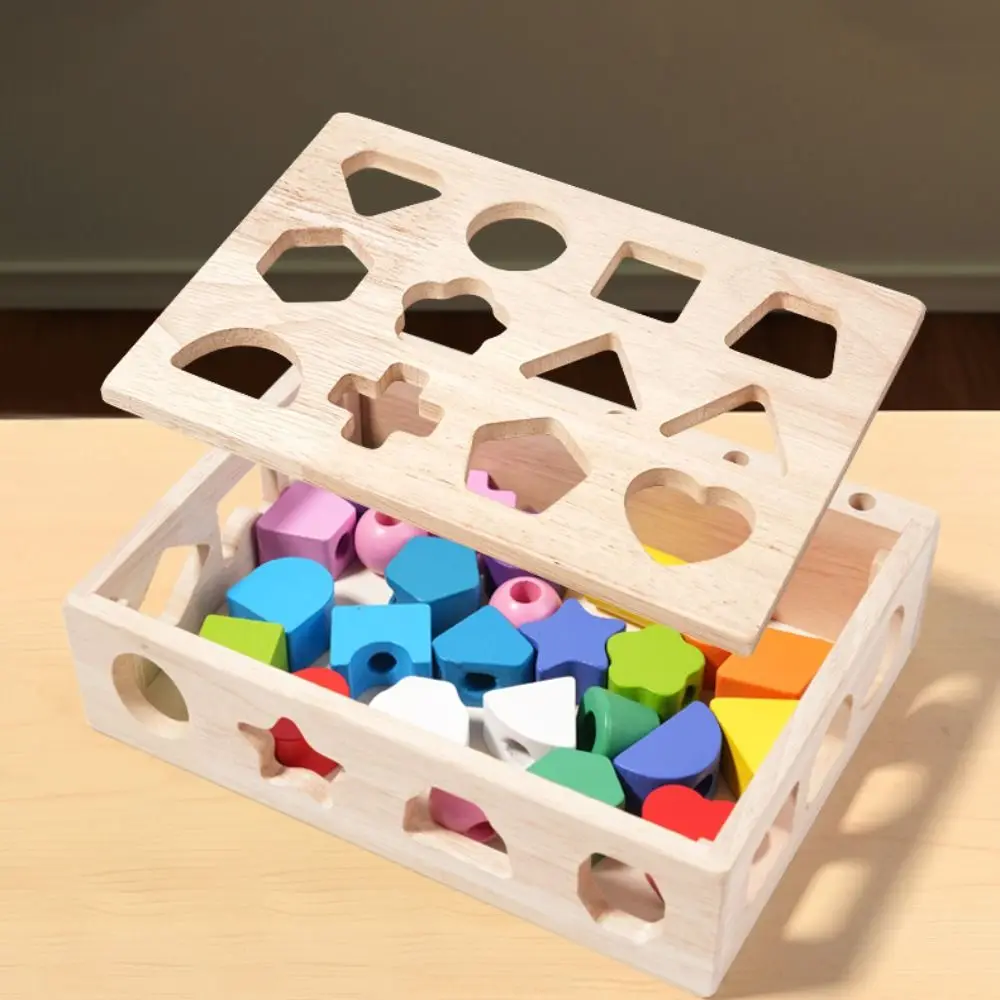 Geometric Color Shape Cognition Toys Montessori Interactive Shape Matching Board Game Challenges Portable