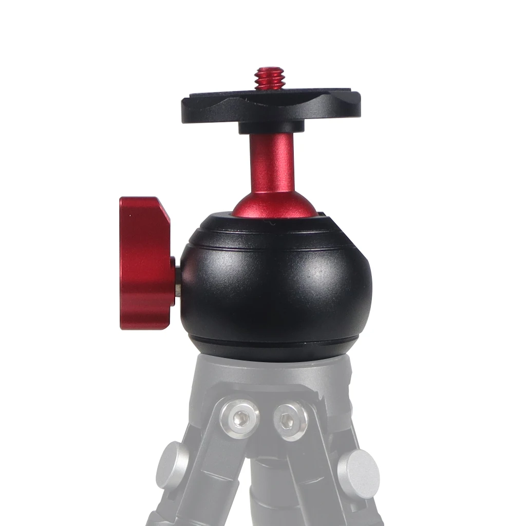 Aluminum Alloy Mini Tripod Ball Head Monitor Bracket Holder Mount 360 Degree Panoramic 1/4" Tripod Head for DSLR Camera 4KG Load