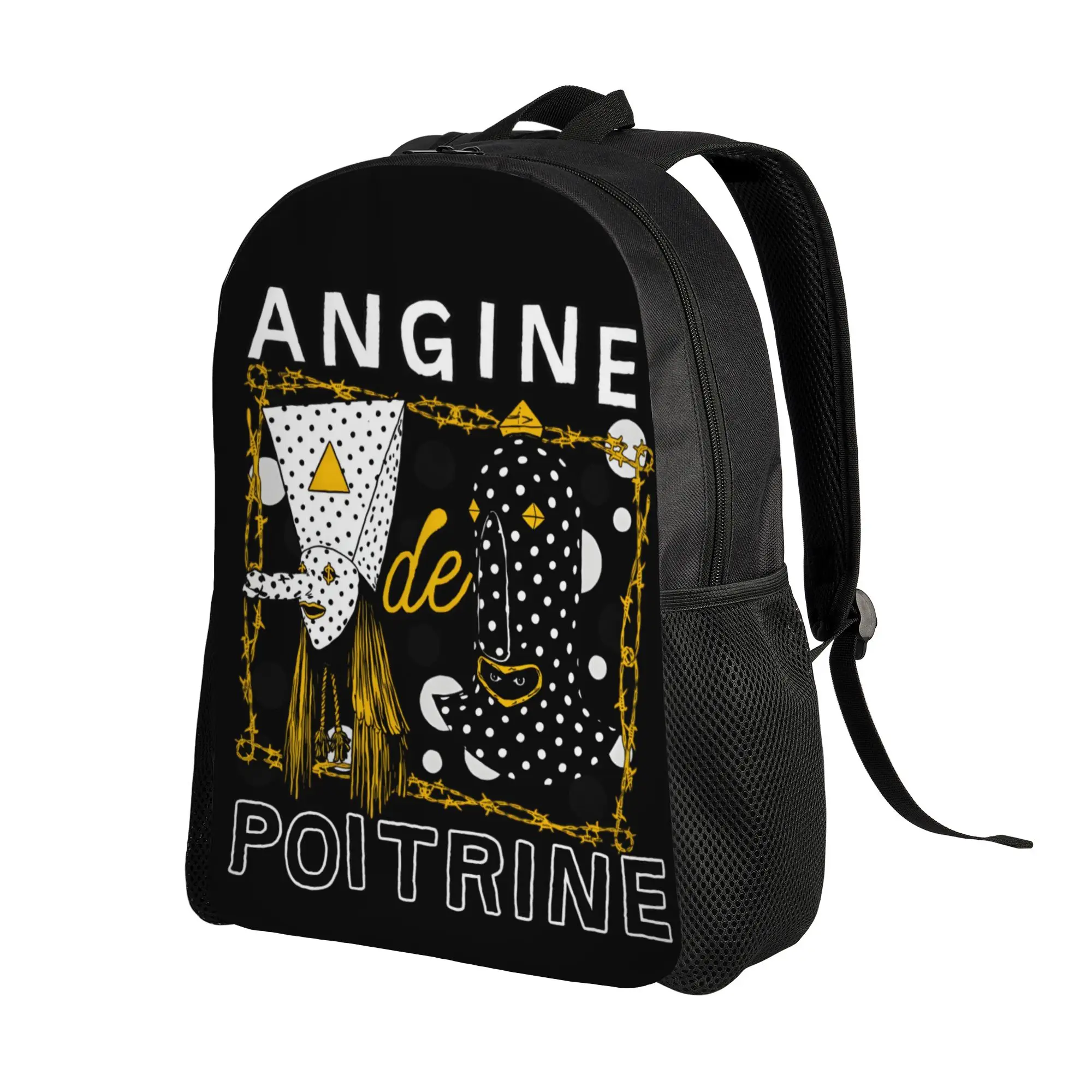 Rock Angine De Poitrine 남성용 여성용 메탈 밴드 백팩 패션 학생 하이킹 여행 데이 팟 노트북 숄더백 경량