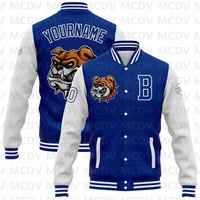 Custom Kelly Green-Orange Varsity Bomber Jacket | 3D Pattern Full-Snap Letterman Coat - Image 5