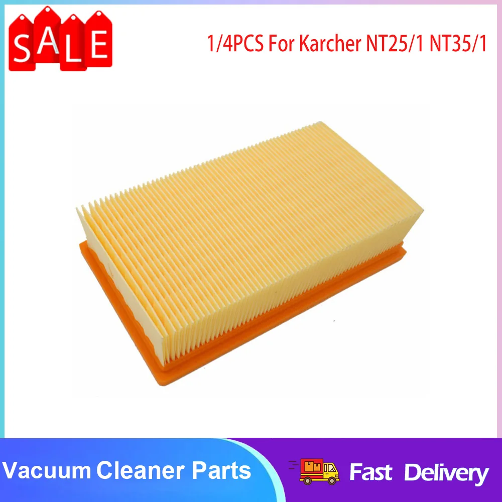 

1/4 шт., Сменный фильтр для пылесоса Karcher NT25/1 NT35/1 NT45/1 NT55/1