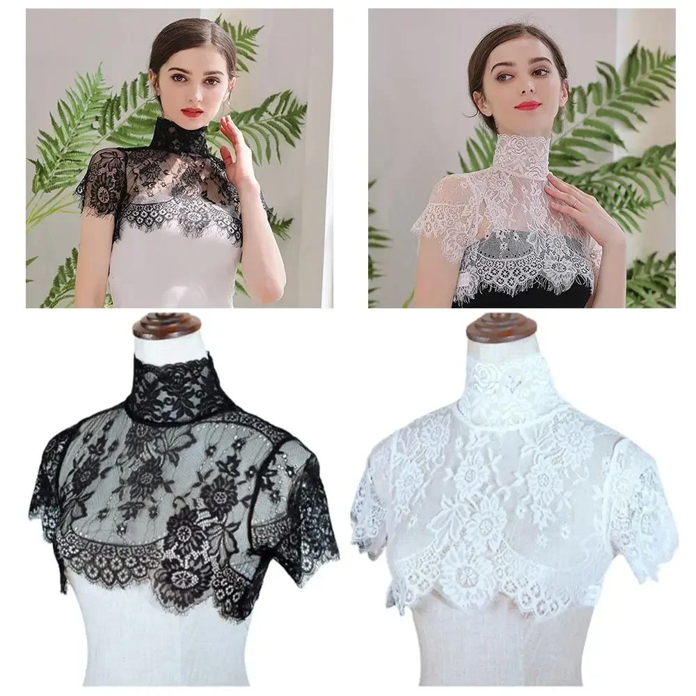 Women's Detachable Lace Crochet Collar Blouse Dickey