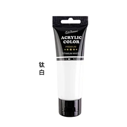 Vibrant 75ml Waterproof Sun - Resistant Acrylic Paint for Creative DIY Projects - Set of 12 Colors (White)