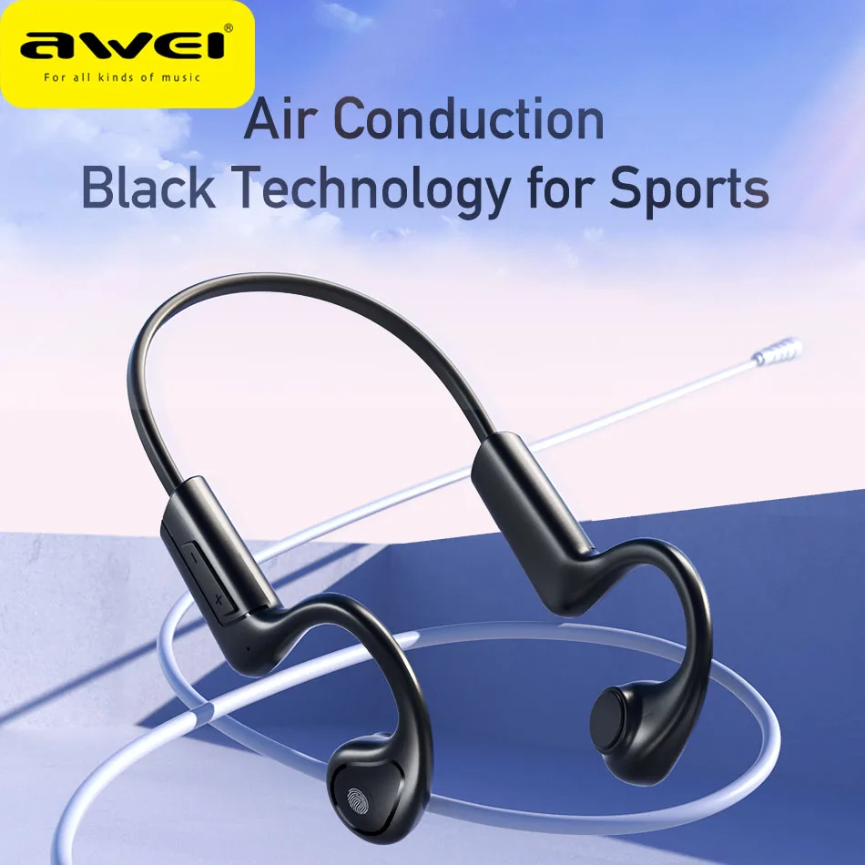  Awei A886BL Air Conduction Wireless Headphones Bluetooth 5.2 Sport Earphone In-ear Earbud For HIFI Running Handsfree Headset 
