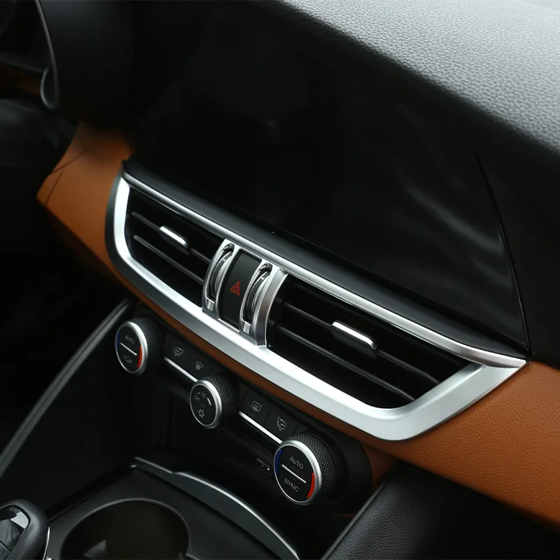 Cornice Per Aria Condizionata In Carbonio Stile Per Alfa Romeo Giulia E Stelvio 2016-2020 - Accessorio Auto - Foto 5