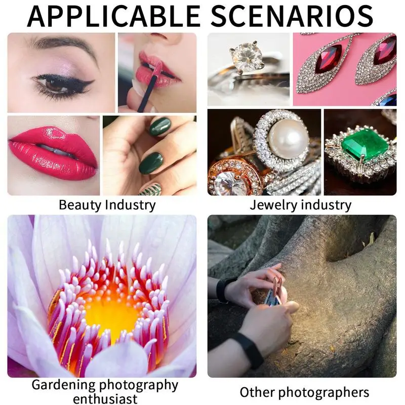 Macro Lens for Mobile 20X Fill Ring Light Selfie Live Lamp Camera Lens with LED Universal Flash Smartphone Portable Light Clip — view 5