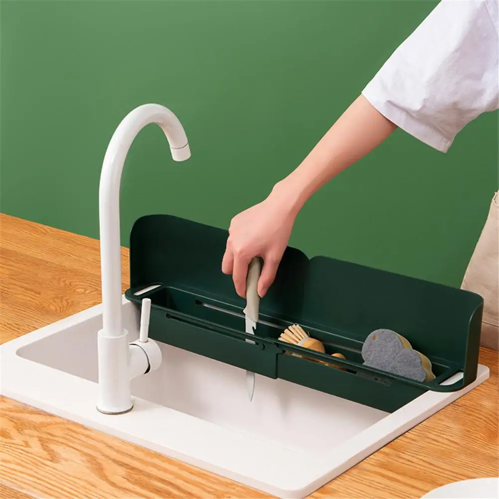 Kitchen Sink Water Splash Guards with Sucker Waterproof Screen for Dish