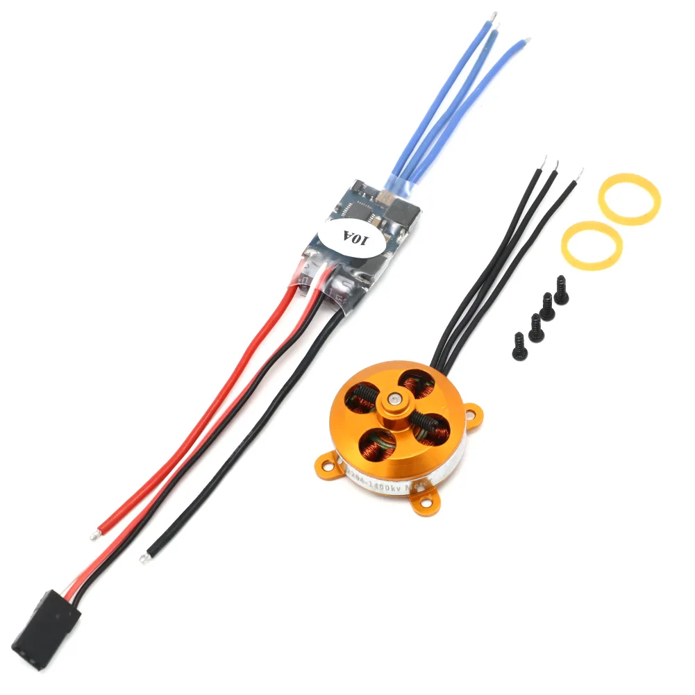 Ensemble micro moteur et ESC 10A pour avion RC, prêt à être installé