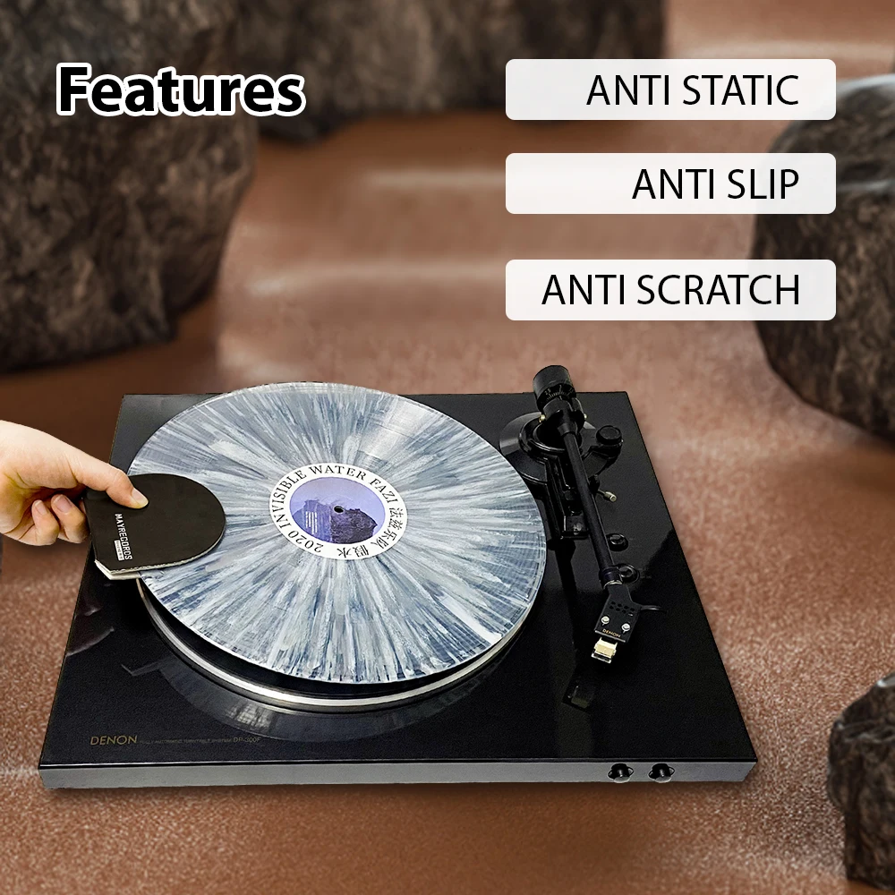 2pcs Record Cleaner Handler Mitt Vinyl Record Clip Disc Cleaning Protection Pad Lightweight No Fingerprint No Damage Anti-static