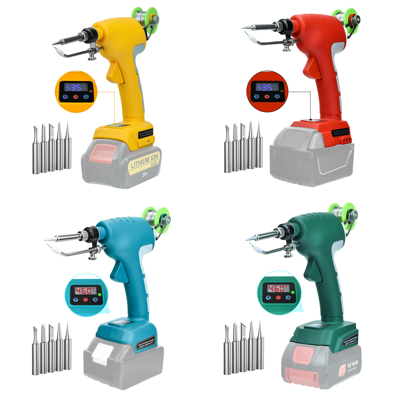 75W Electric Solder Gun Cordless Soldering Iron Kit Fast Welding Tools For Dewalt/Milwaukee/Makita/Bosch 18-20V Li-ion Battery