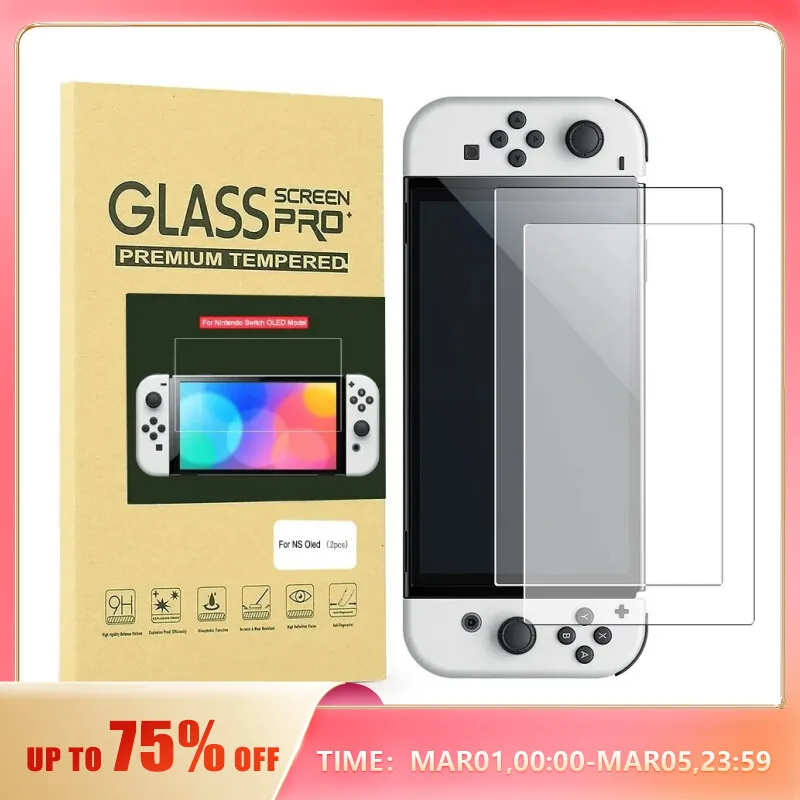 TemperedGlassScreenProtectorNintendoSwitchOledConsoleAnti