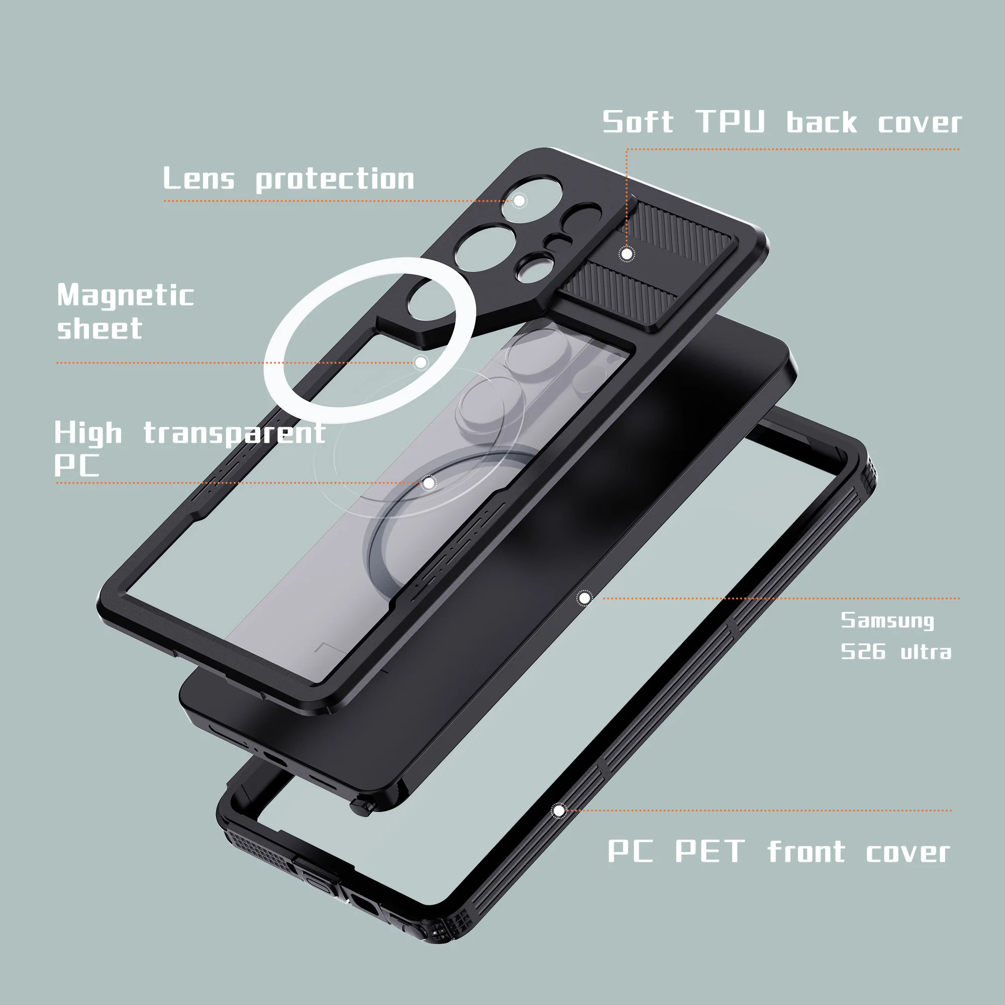 Shellbox Mars Waterproof & Bump-Resistant Phone Case - Full-Coverage Protective Cover