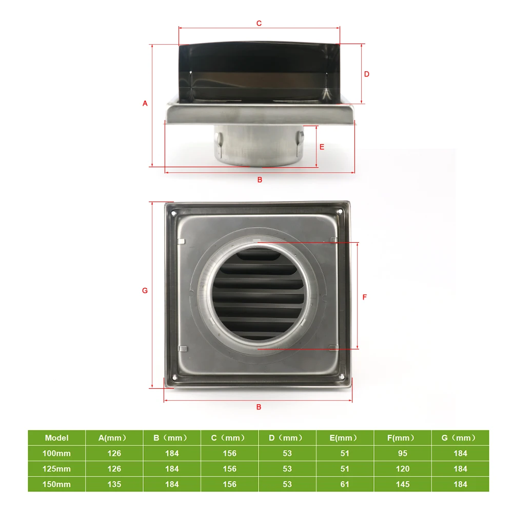 Adjustable Non - Magnetic Stainless Steel Ventilation Grille