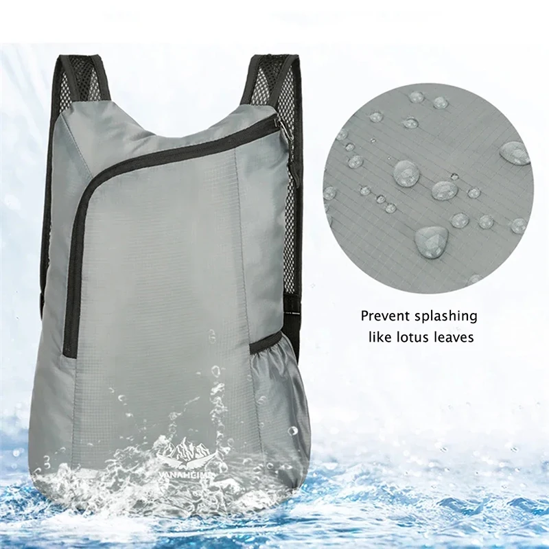 2025 New Outdoor Folding Bag Cycling Sports Backpack Lightweight Large Capacity Waterproof Camping Hiking Day Bag