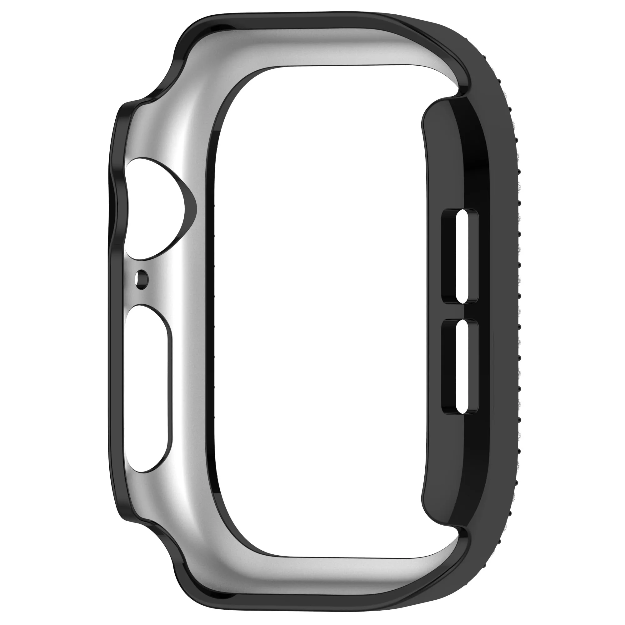 Sleek Protective Watch Case - Shiny PC Material, Hollow Shell Design