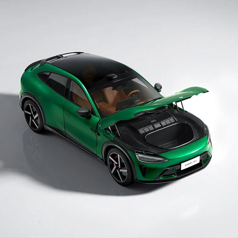 新品 xiaomi yu7 1:18 自動車合金モデル シルバー Xiaomi YU7 Jewel Green Titanium Alloy SUV Model 1:18 Scale