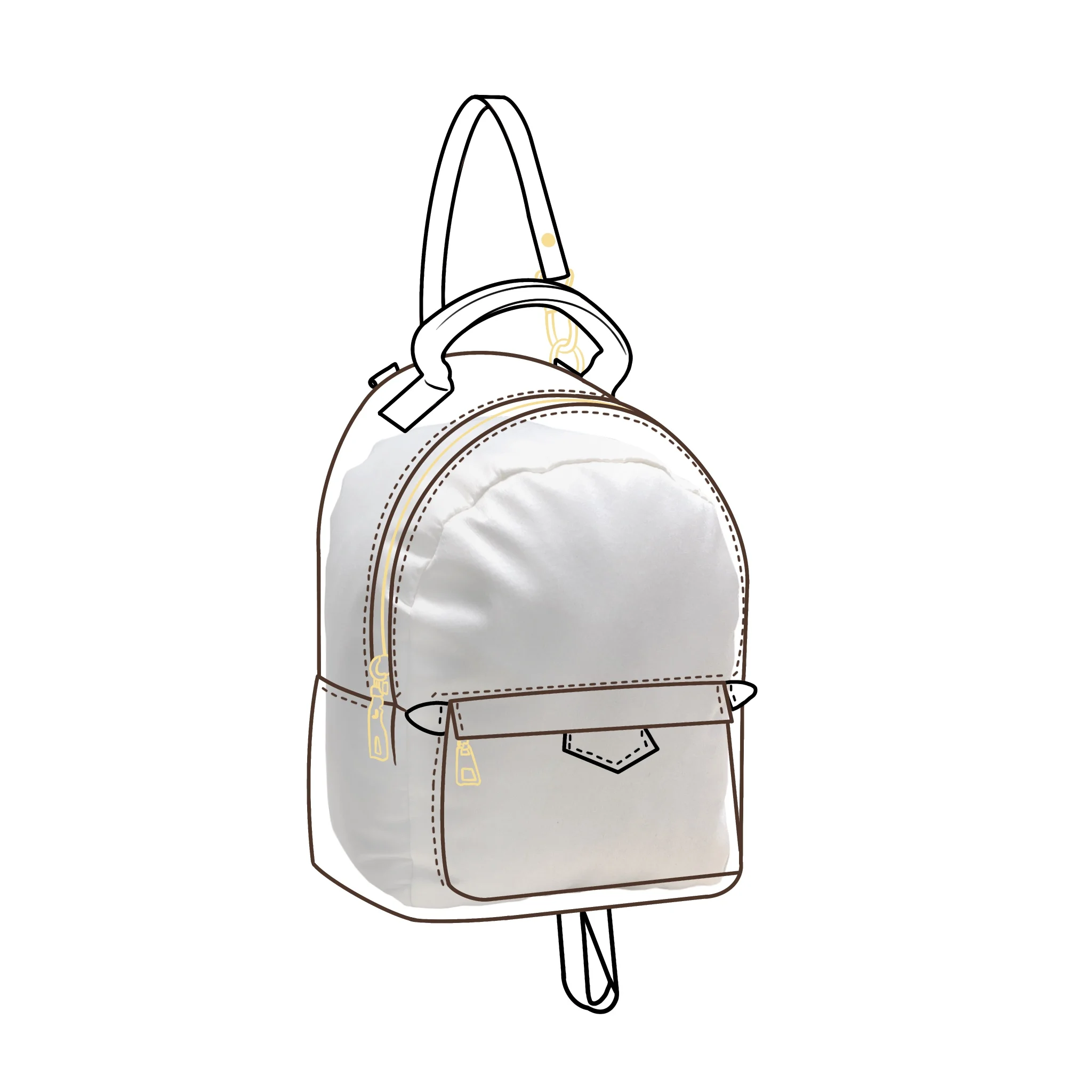 thumbnail image 1 of Apto para mini mochila lindejuan PALM SPRINGS bolso de hombro de lujo inserto de almohada moldeadora, 1 of 4
