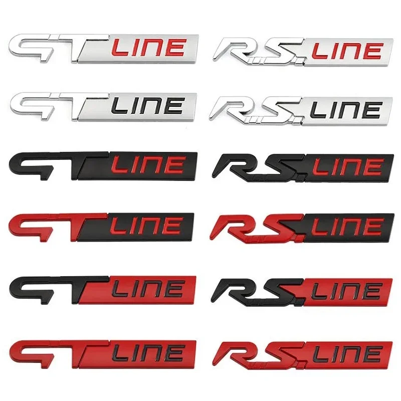 3D Metal Gt Rs Line Boot Posteriore Side Emblem Sticker Decalcomanie Per Renault Logan Clio Megane 2 3 4 Captur Twingo Duster Kadjar