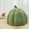 Halloween Thickened Pet Bed Enclosed Cat Nest Warm Cat Bed Pumpkin Shape Pet Sleeping House For Cats Washable Cat Sleeping Bed 3