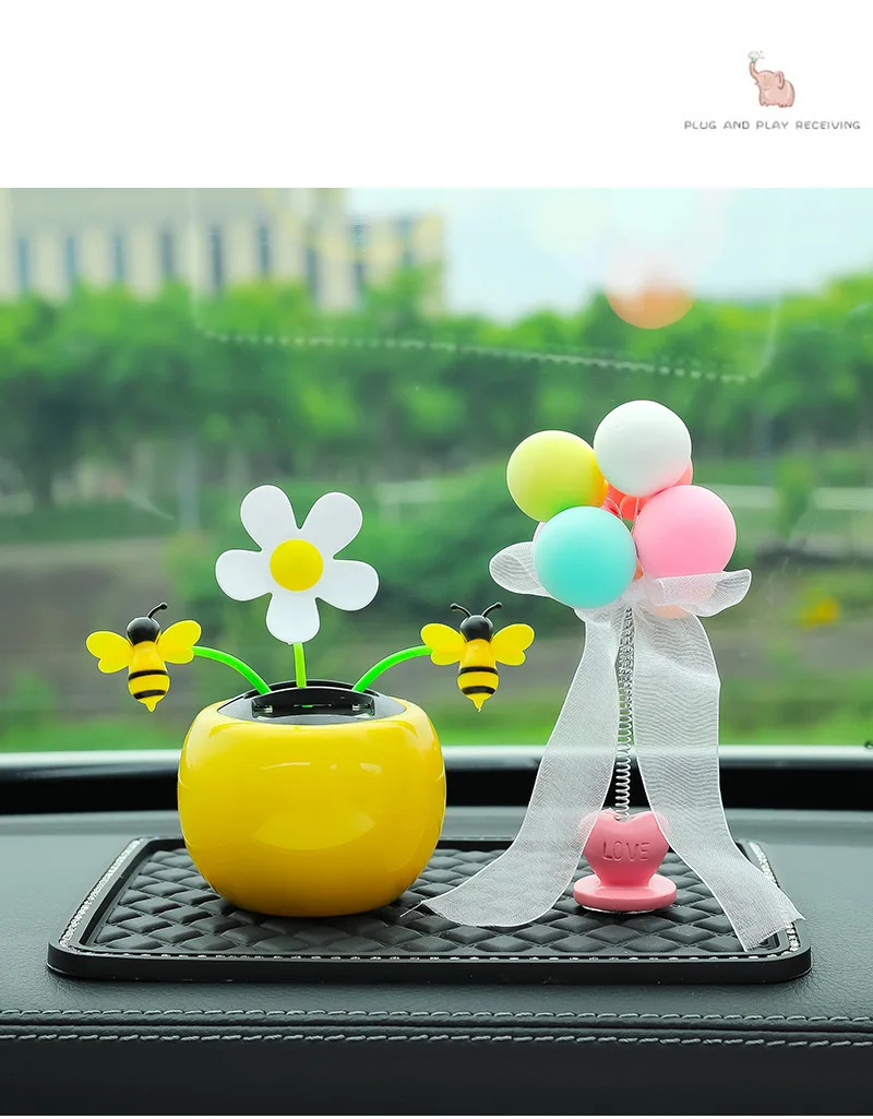 Auto Dekoration Solar Powered Tanzen Blume Schwingen Animierte Tänzerin Sonnenblume  Auto Lustige Spielzeug Ornamente Random225x Von 24,53 €