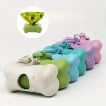 Dispenser per sacchetti igienici per animali domestici, contenitore per sacchetti per la raccolta dei rifiuti del cane, set di sacchetti per la raccolta dei rifiuti degli animali domestici, accessori per la pulizia dei rifiuti.