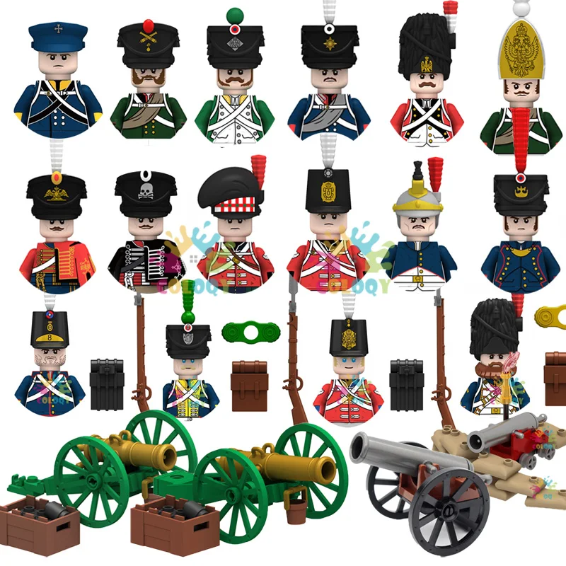Military Wars Military Soldiers Building Blocks Ww2 Mini Action Figures French British Fusilier Rifles Armi Giocattoli Per Bambini