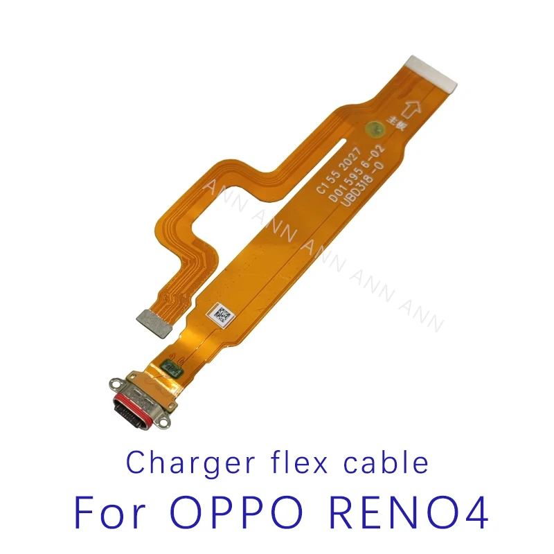 USB Charge Dock Port Socket Jack Connector Flex Cable For OPPO Reno 4Charging Board Module usb charging dock port mainboard flex cable connector microphone mic board module replacement parts for huawei g9 p9 lite