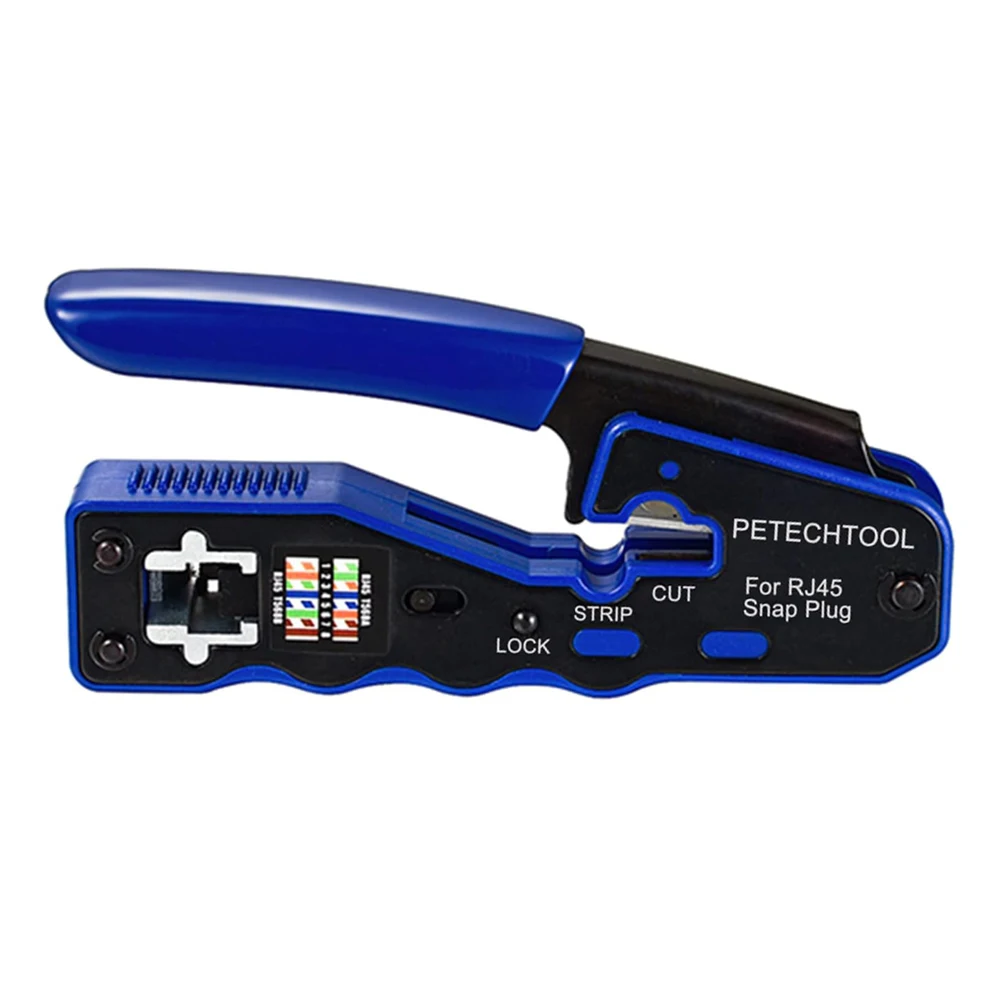 

RJ45 Crimp Tool Network Tool Cable Ethernet Crimping Tool Wire Crimper Stripper Pass Through Cutter for Cat5e Cat6 Cat6a RJ45