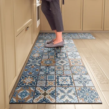 Tappetino da cucina antiscivolo Tappeti lunghi Tappeto in velluto di cristallo per soggiorno Tappetini assorbenti Camera da letto Zerbino Alfombra Tappeti piccoli 1