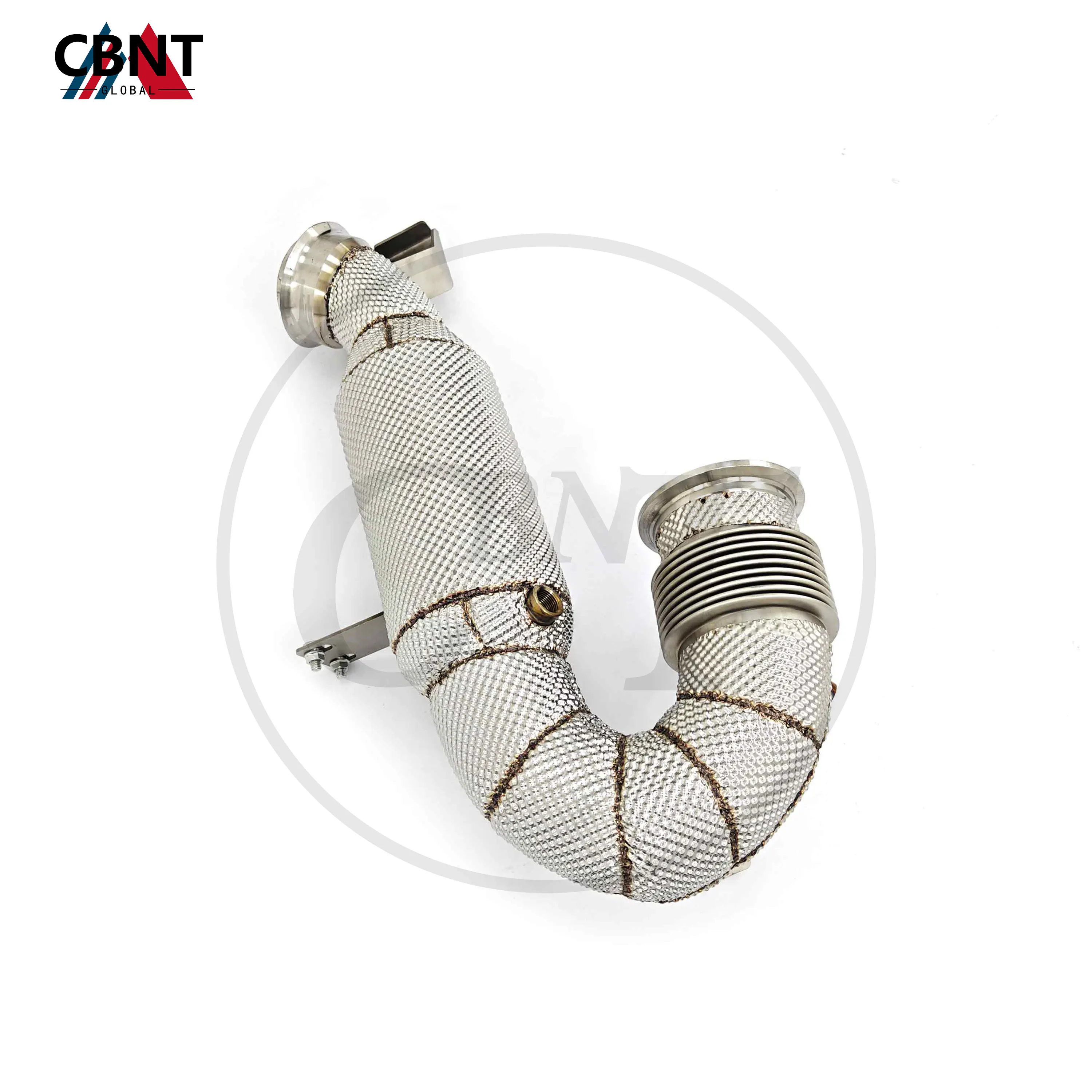 CBNT Exhaust Pipe Free Flow Downpipe for Mercedes Benz AMG GT50 GT53 E53 CLS53 GLE53 CLE53 3.0T SS304 Performance Exhaust Header