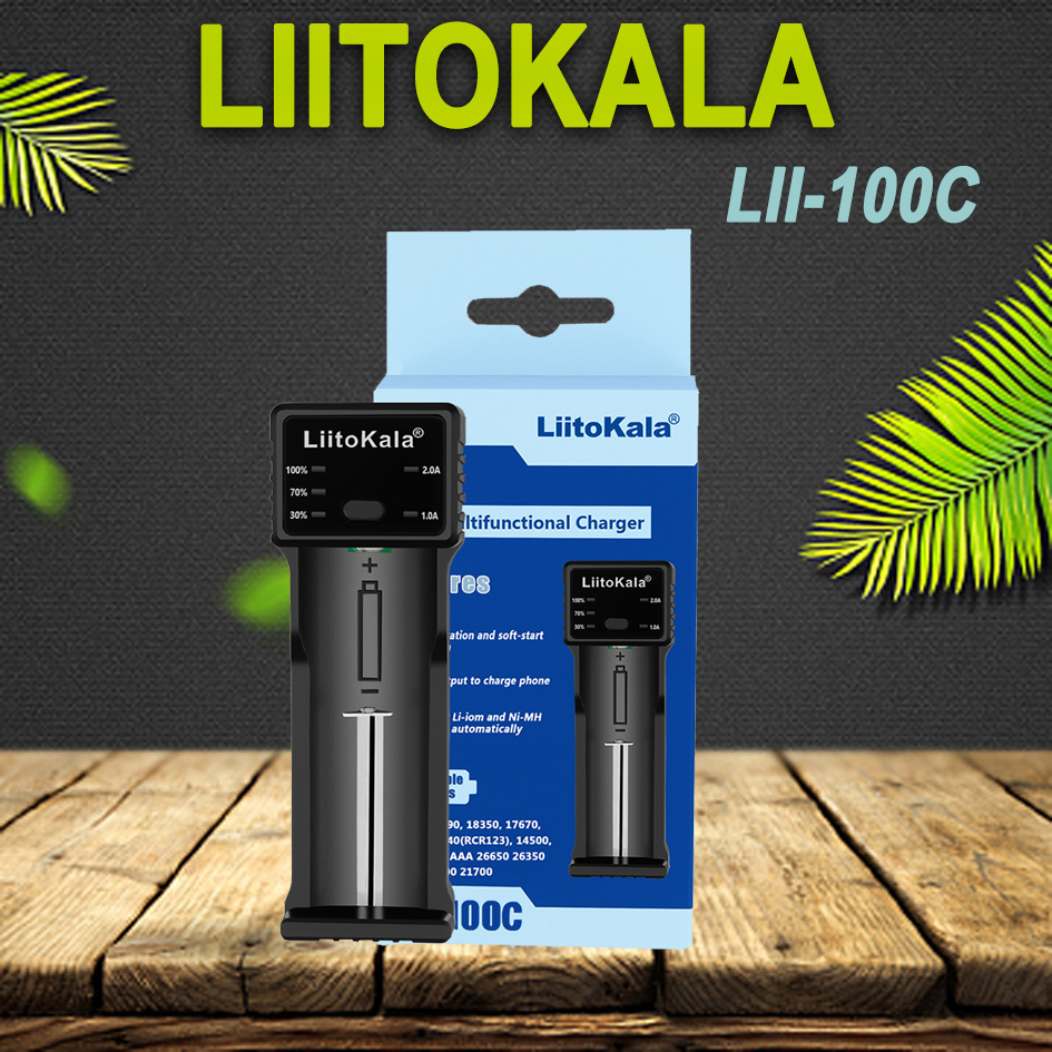 LiitoKala Lii-100C 18650 18350 26650 Lithium Battery Charger