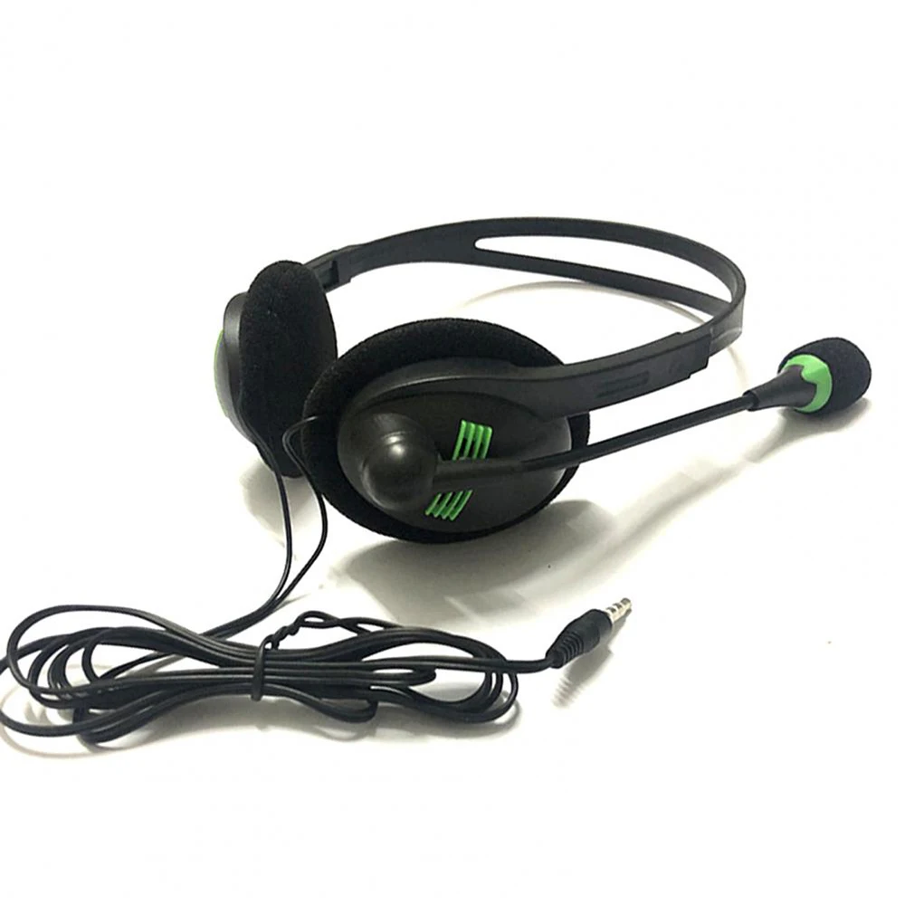 3.5mm Wired Headphones With Microphone Noise Cancelling Headset Business Call Center USB Earphone Helmet For Laptop PC Computer
