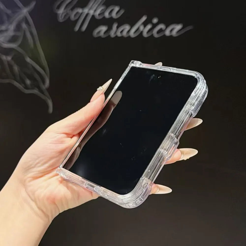 Duo Fold Transparent Magnetic Phone Case with Magsafe Wireless Charging Compatibility