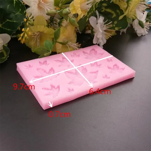 3D -S Szilikon Sütőforma Barkács Pillangó Juharlevél Penész Csokoládé Fondant Sütemény Díszítő Szerszám Hőmérséklet Ellenállás - Image 3