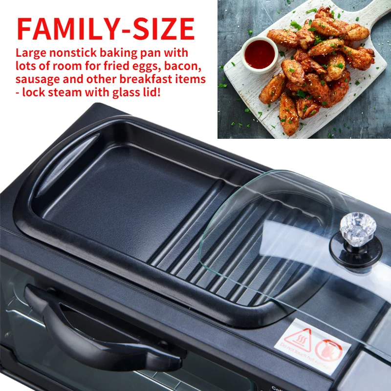 Kitchen appliances 3 In 1 Breakfast Makers Sandwich Maker Toaster Oven Multifunctional  Coffee Breakfast Machine 3