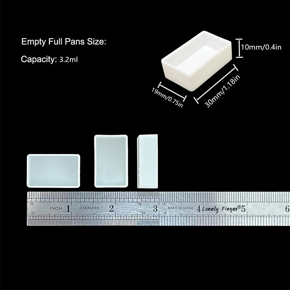 24pcs 3.2ML Empty Watercolor Paint Full Pans -  Watercolor Full Pans Empty Plastic Palette for Painting DIY Travel Art Drawing 2