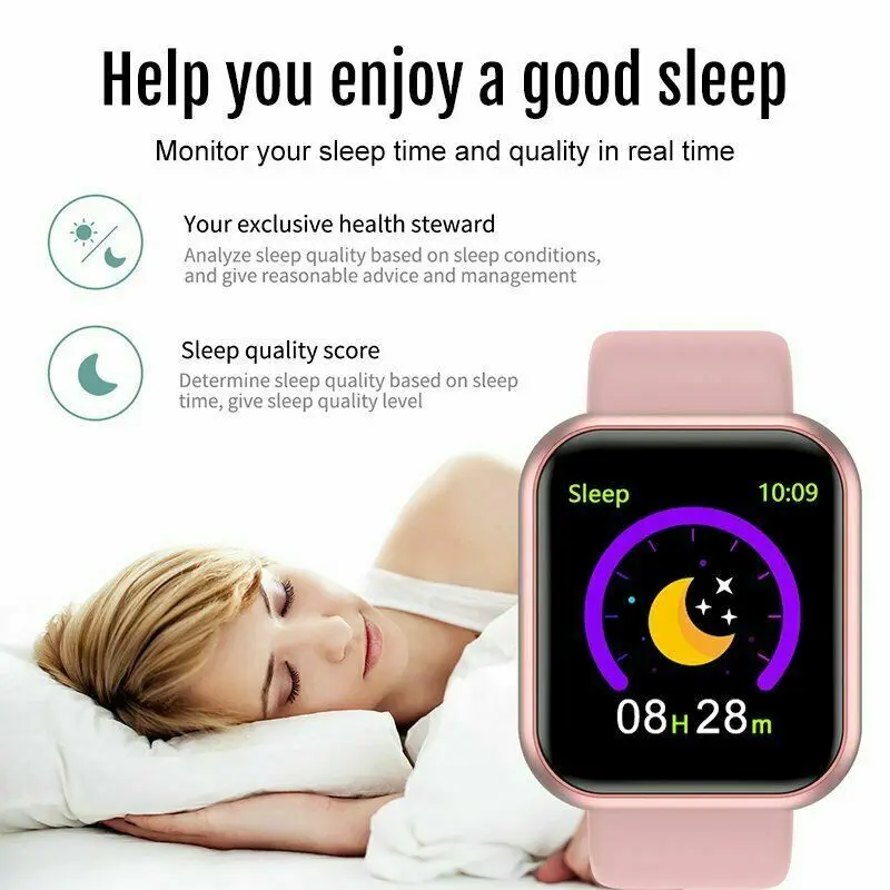 Smart Watch Men Women Sport Fitness Tracker Blood Pressure Smartwatch Heart Rate Sleep Monitor Bluetooth Digital Wristwatch Y68
