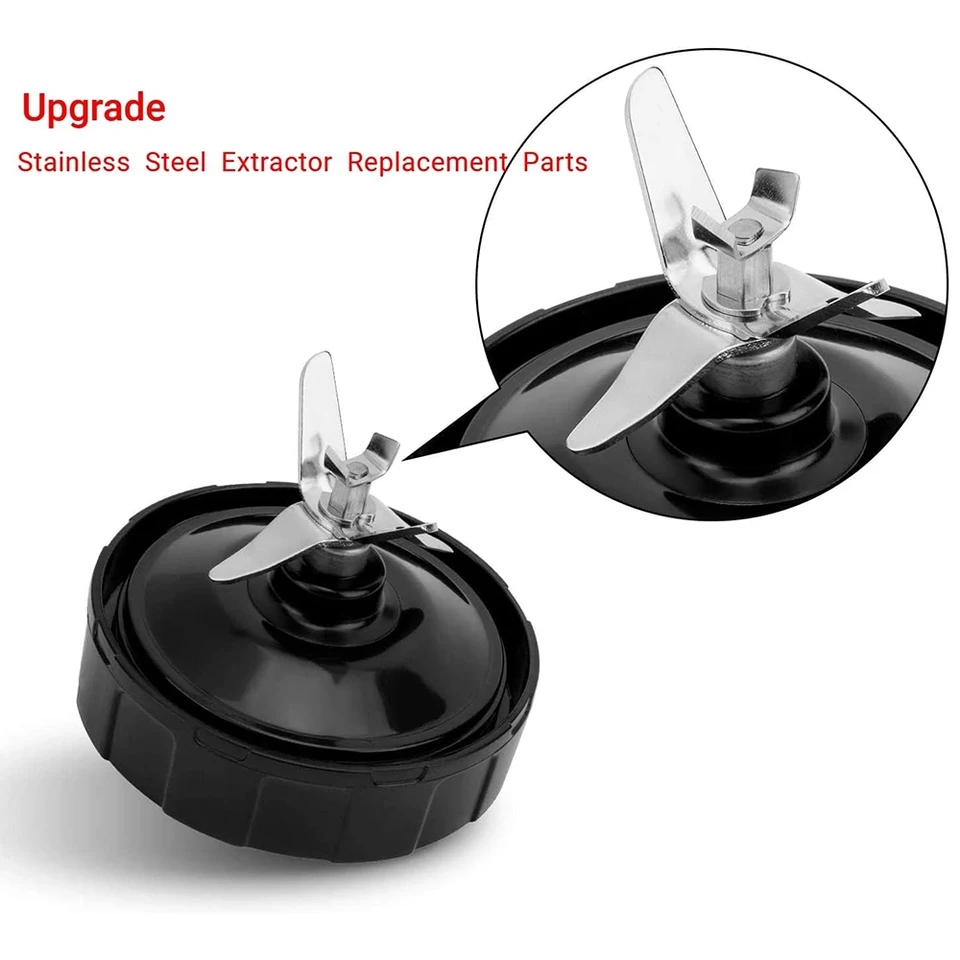 7 Fin Blender Blade Replacement For Nutri Bullet, Ninja, & Similar Models - Stainless Steel & ABS Base - View #4