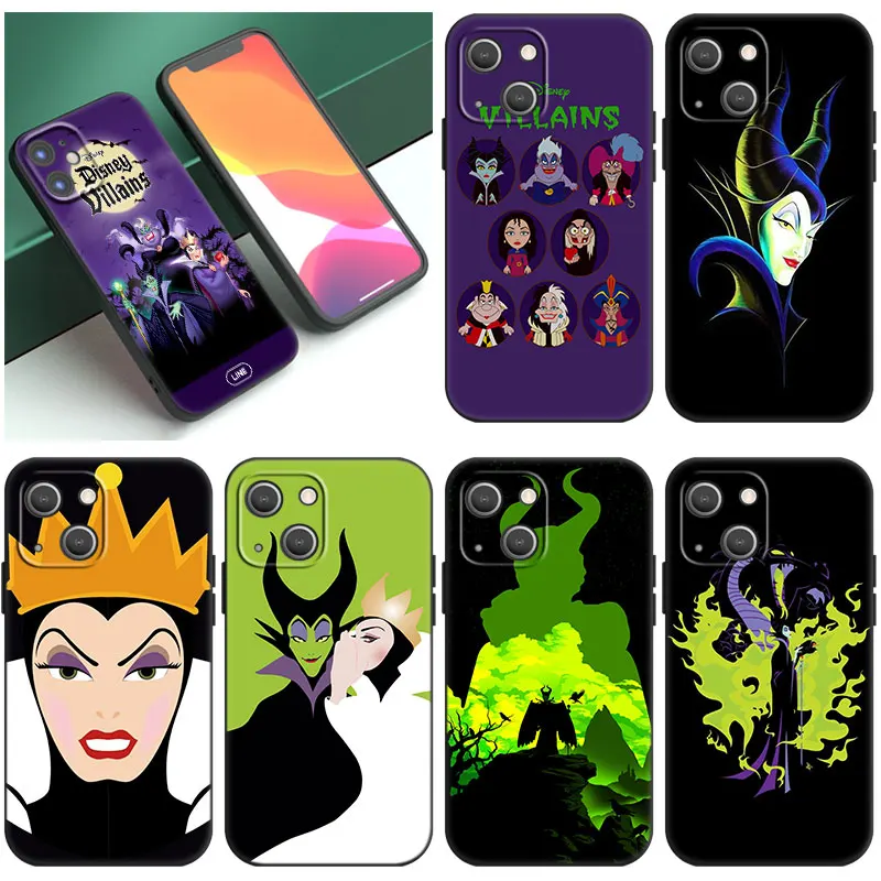 Maleficent Disney Villains Black Phone Case For Apple iPhone 14 12