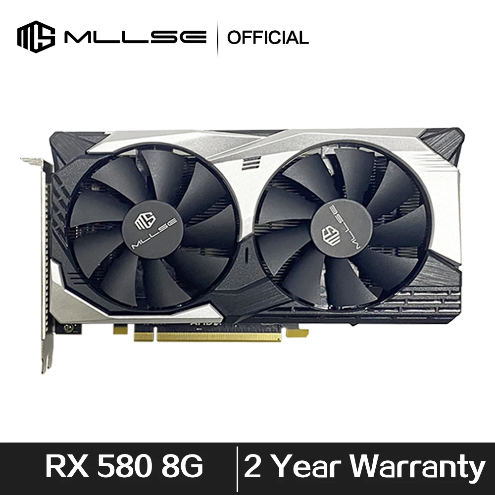 Mllse Amd Rx580 8Gb 2048Sp Scheda Grafica Da Gioco Placa De Video Gddr5 256Bit Pci Express 3.0X16 8Pin Radeon Gpu Rx 580 Series