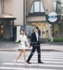 LISM Elegant Short Mini Korea Suit Wedding Dresses Customized Long Sleeve Puffy Vestidos De Novia Photo Shoot Bridal Party Gown 3