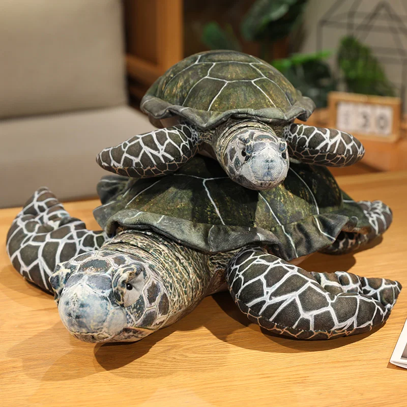 Simulation Sea Turtle Plush Toy Sea Turtle Plushies Soft Kawaii Stuffed Tortoise Animal Toy Home Decoration Birthday Gifts