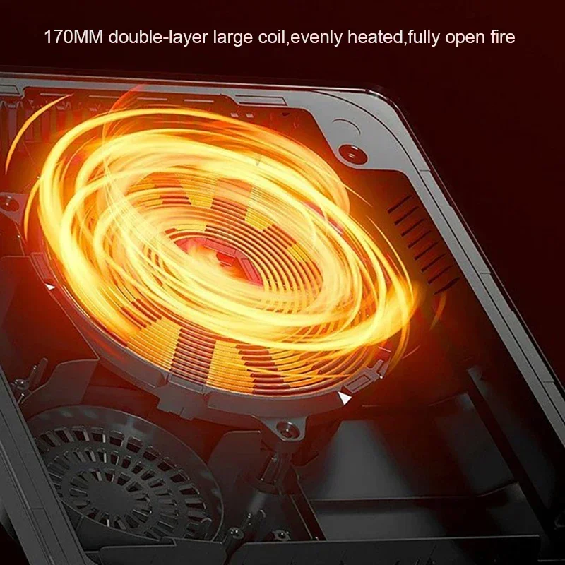 Electric Induction Cooker Boiler Induction Cooker Electric Stove Boiler 2200W Waterproof Stir-Fry Cooking Plate Intelligent Hot Pot Stove Cooktop Burner