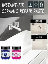  100g Ceramic Paste Floor Tile Adhesive Tile Repair Agent Tub Tile and Shower Repair Kit Porcelain Repair Kit for Crack Chip 2pcs 